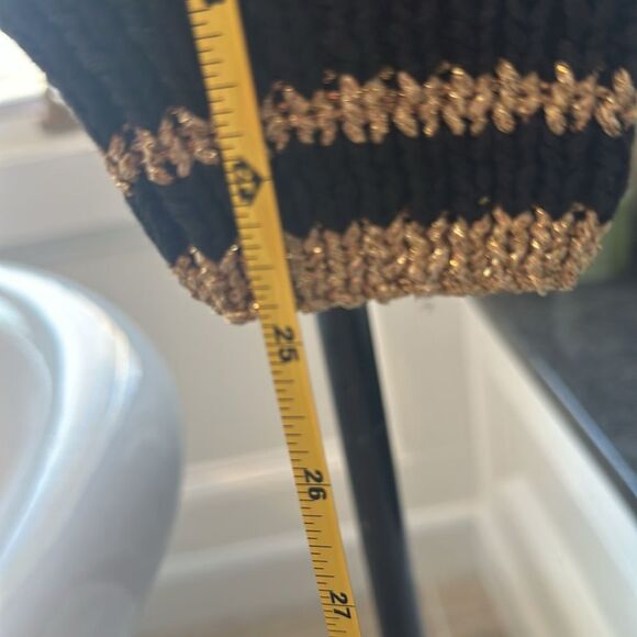 Vintage Bechamel Black collared Christmas sweater size medium  - Picture 7 of 9